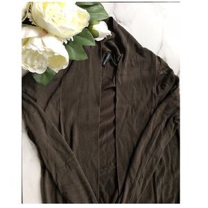 Marciano Dark Green Knit Open Cardigan Sweater